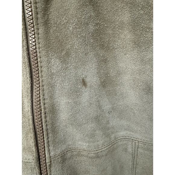 Men's Vintage 80s Anthony Foxx Tan Suede Leather Zip Up Knit Hybrid Jacket Sz L - Picture 3 of 6